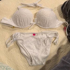 Victoria Secret white lace bombshell bikini, s-32D